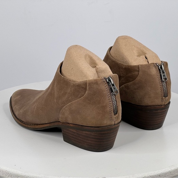 Lucky Brand Booties Brown Suede Ankle Boots Boho Western Leather Festival 9 - Picture 4 of 15